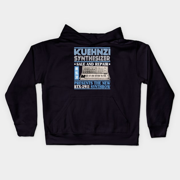 Kuehnzi Analog Synthesizer Vintage Japan Ad Retro Kids Hoodie by Kuehni